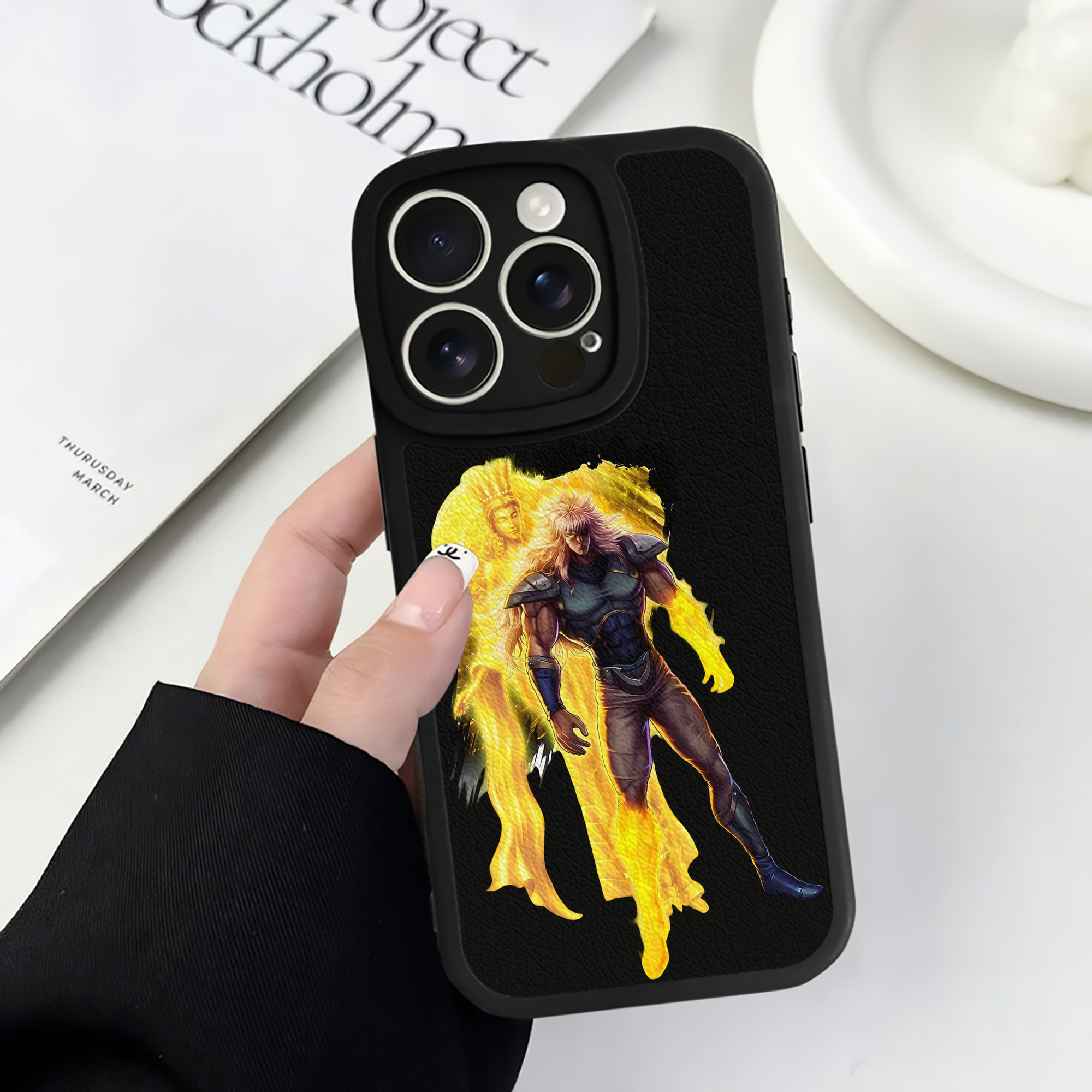 （画像用） 北斗の拳 Fist of the North Star 【iPhone 16シリーズ対応】シリコンスマホケース（レザー調） 材質：シリコン